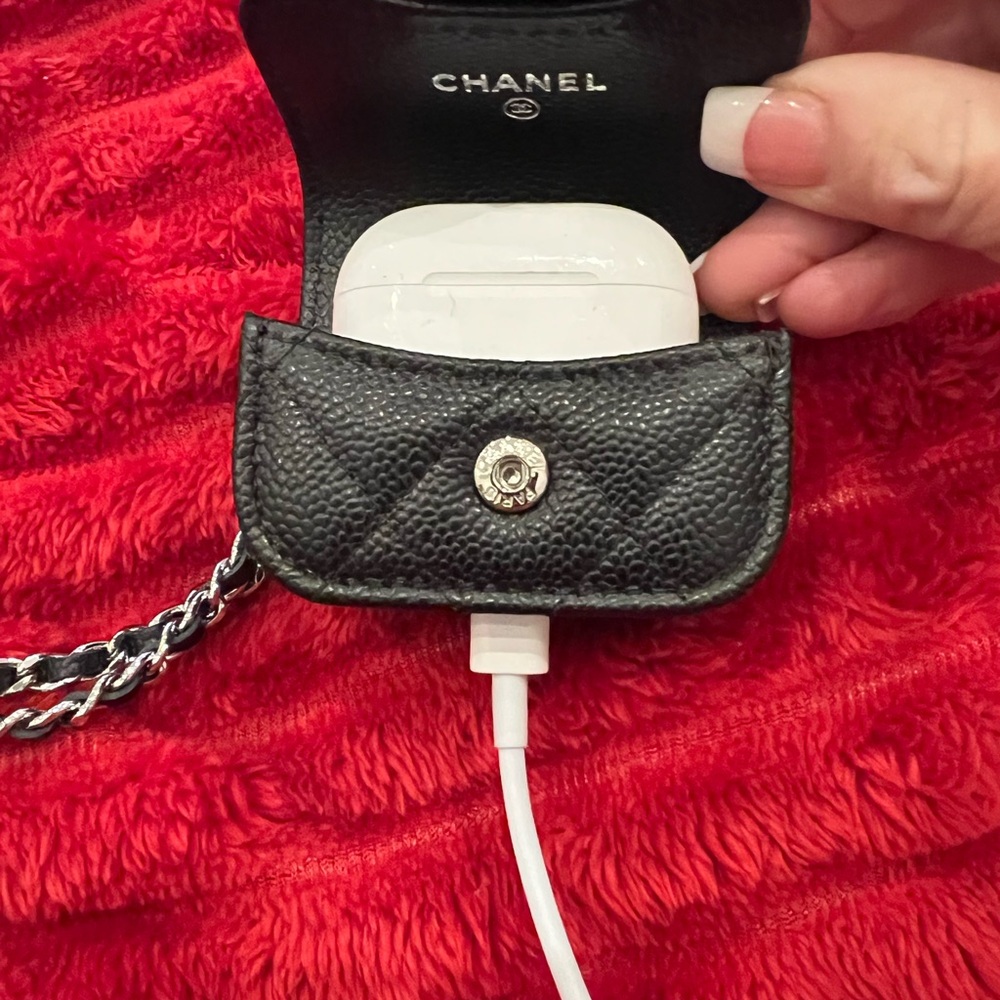 CHANEL Black Mini Bag with Silver Chain - Picture 7 of 11